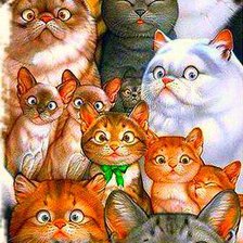 Схема вышивки «котики»