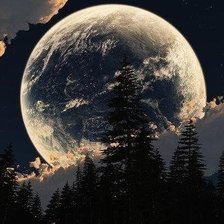 Схема вышивки «луна»