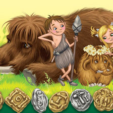 Схема вышивки «привобытная парочка»