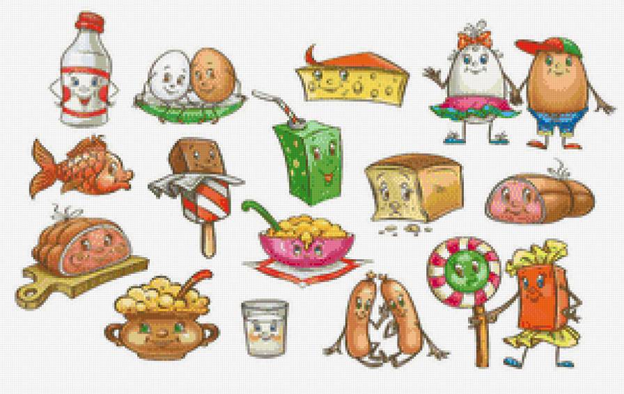 еда - сыр, яйца, хлеб, кухня, продукты, каша, конфеты, детское - предпросмотр