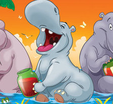 Схема вышивки «бегемотики»