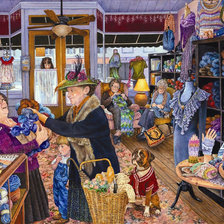 Схема вышивки «в модном магазине»