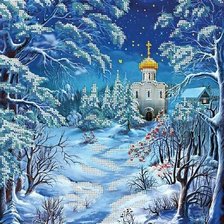 Схема вышивки «Зима»