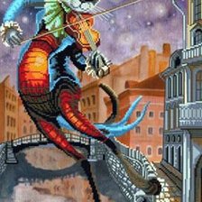 Схема вышивки «Луна на смычке»