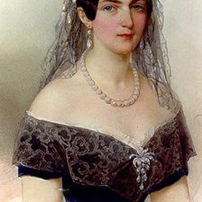 Схема вышивки «СЕРИЯ "ПОРТРЕТЫ". ЖЕНСКИЙ ПОРТРЕТ РАБОТЫ В. ГАУ, 1845 ГОД.»