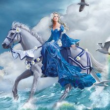 Схема вышивки «всадница»