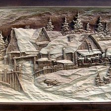 деревня зимой