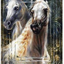 Схема вышивки «Лошади»