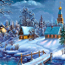 Схема вышивки «зима»