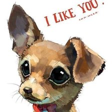 Схема вышивки «щенок»