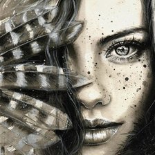 Схема вышивки «девушка»