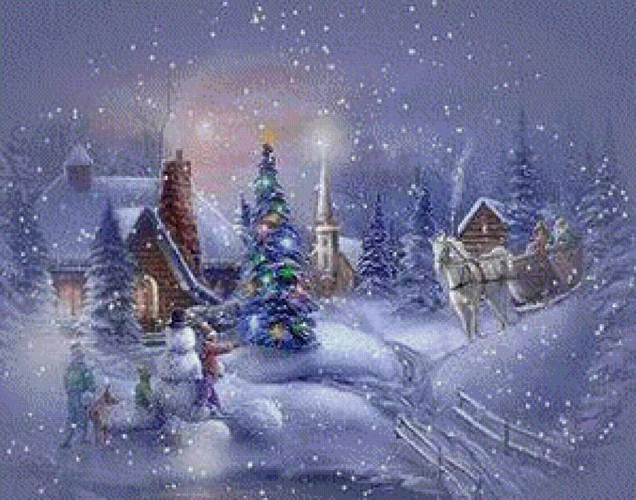 Рождество - рождество, снег, лес, зима - предпросмотр