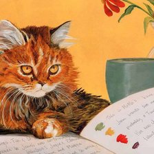 Схема вышивки «Кот учёный»