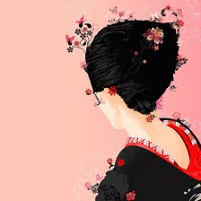 Схема вышивки «Гейша»