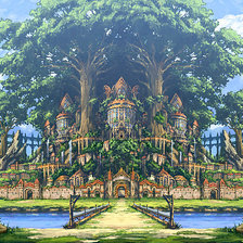 Схема вышивки «замок»