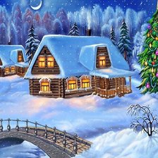 Схема вышивки «зима»