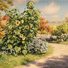 Схема вышивки «подсолнухи»