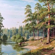 Схема вышивки «пейзаж»