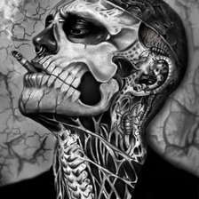 Схема вышивки «Rick Genest (Zombie Boy) by Annashtorm»