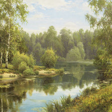 Схема вышивки «пейзаж»