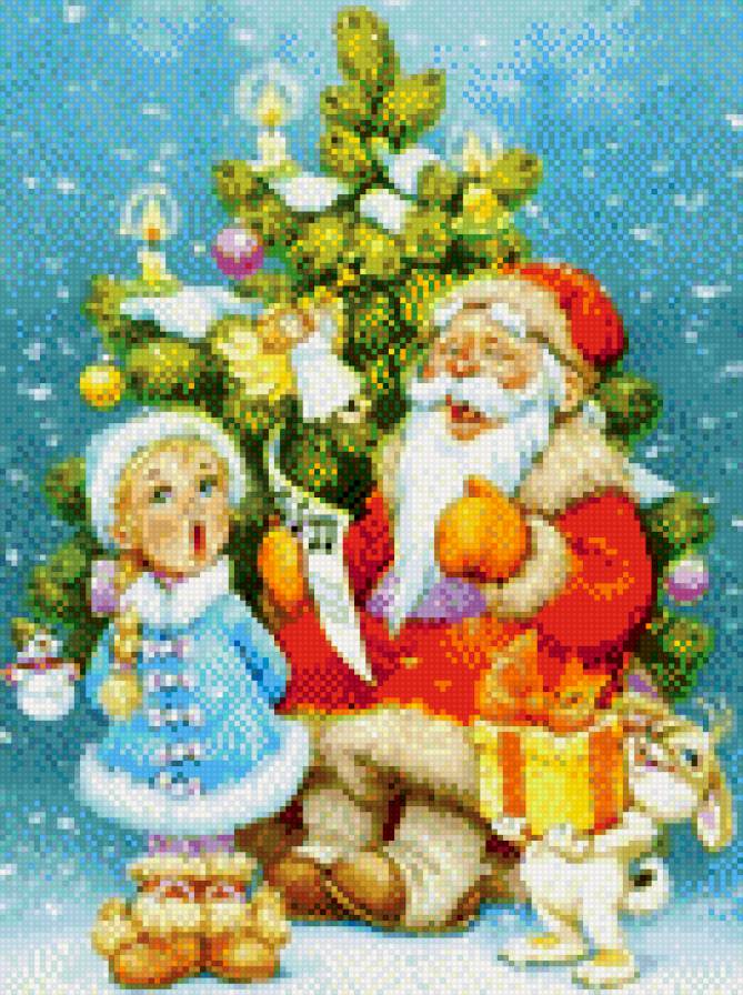 новый год - новы год, дед мороз, снегурочка, елка, зайчик - предпросмотр