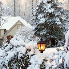 Схема вышивки «Снежная зима»