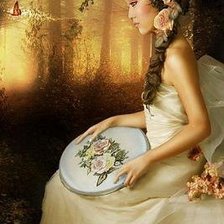 Схема вышивки «девушка»