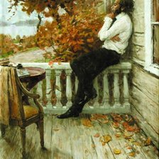 Схема вышивки «СЕРИЯ "АЛЕКСАНДР СЕРГЕЕВИЧ ПУШКИН". ОСЕННИЕ МЕЧТАНИЯ»