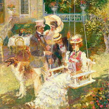 Схема вышивки «СЕРИЯ "ДВОРЯНСКАЯ УСАДЬБА". КАЧЕЛИ»