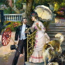 Схема вышивки «СЕРИЯ "ДВОРЯНСКАЯ УСАДЬБА". КОКЕТСТВО»