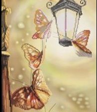 Схема вышивки «бабочки и фонарь 2»