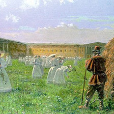 Схема вышивки «СЕРИЯ "ИНСТИТУТ БЛАГОРОДНЫХ ДЕВИЦ". ЛУГ ПЕРЕД СМОЛЬНЫМ»