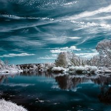 Схема вышивки «Лесное озеро»