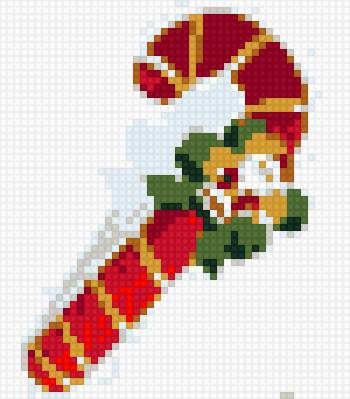 новогодние атрибуты - карамель, палочка, шар, новый год, рождество - предпросмотр