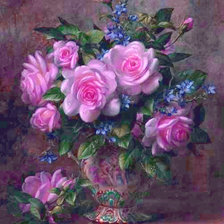 Схема вышивки «Букет роз»