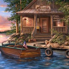 Схема вышивки «около речки»