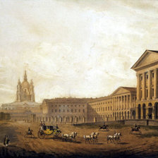 Схема вышивки «СЕРИЯ "ИНСТИТУТ БЛАГОРОДНЫХ ДЕВИЦ". ВИД СМОЛЬНОГО ИНСТИТУТА»