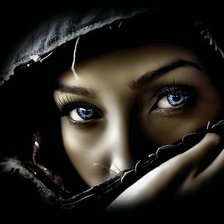 Схема вышивки «глаза»