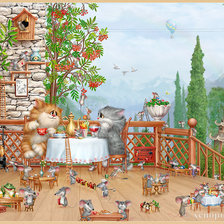 Схема вышивки «кафе»