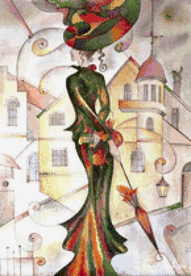 дама с зонтиком - предпросмотр