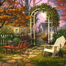 Схема вышивки «дом мечты»