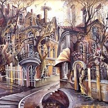 Схема вышивки «городок»