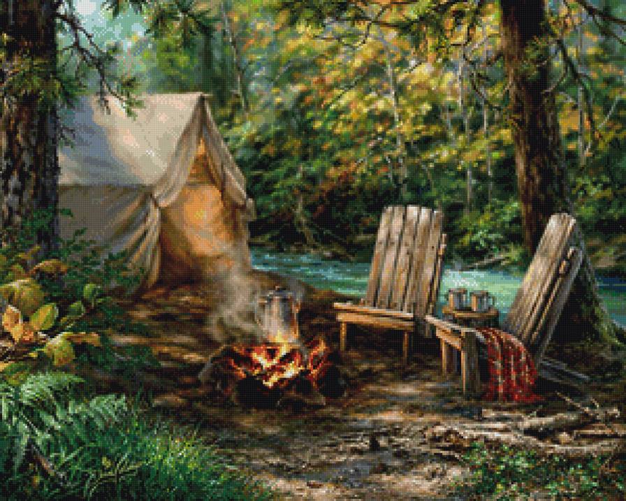 в походе - природа - предпросмотр