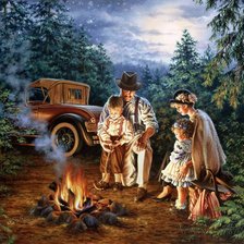 Схема вышивки «на природе»