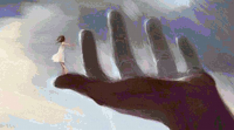 на краю - фентези, руки - предпросмотр