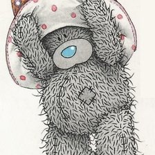 Схема вышивки «Тедди в шляпке»