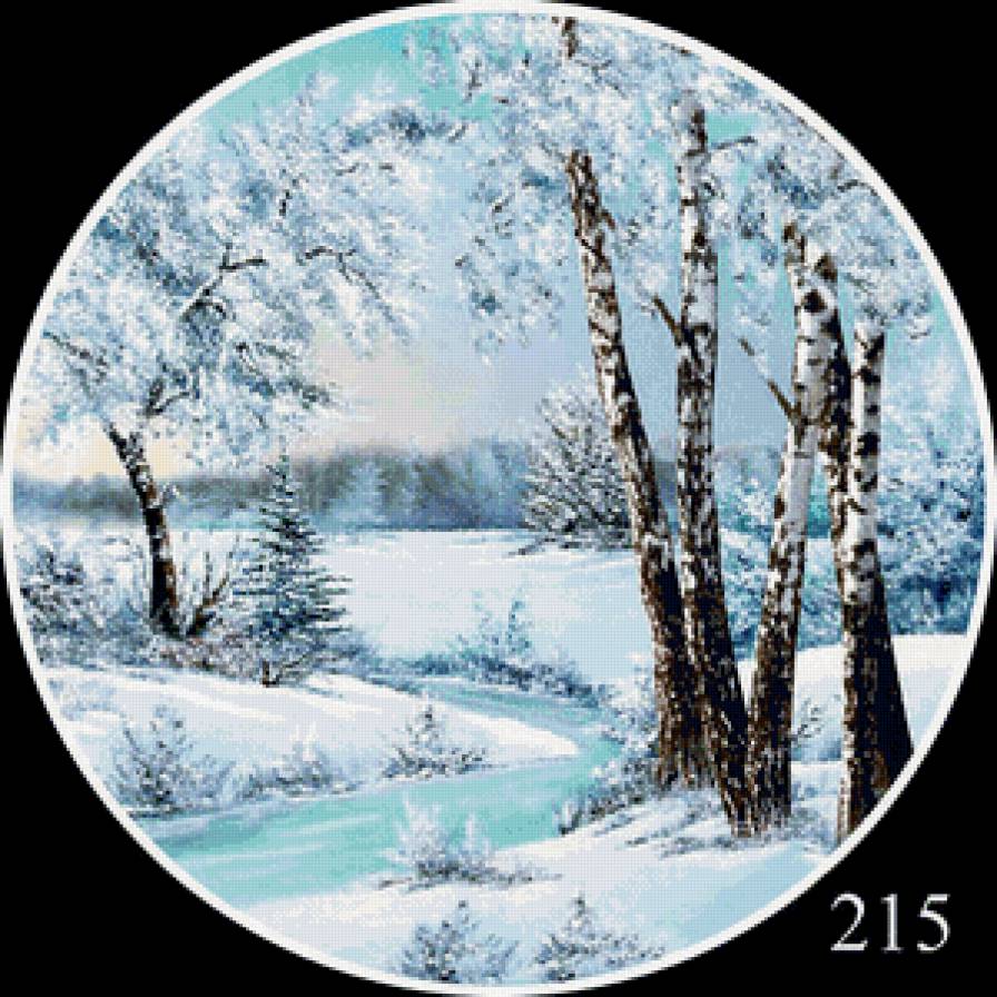 Морозный иней - круг - предпросмотр