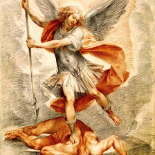 Схема вышивки «Архангел Михаил победа над дьяволом»