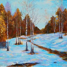 Схема вышивки «первый снег»