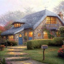 Схема вышивки «пейзаж»